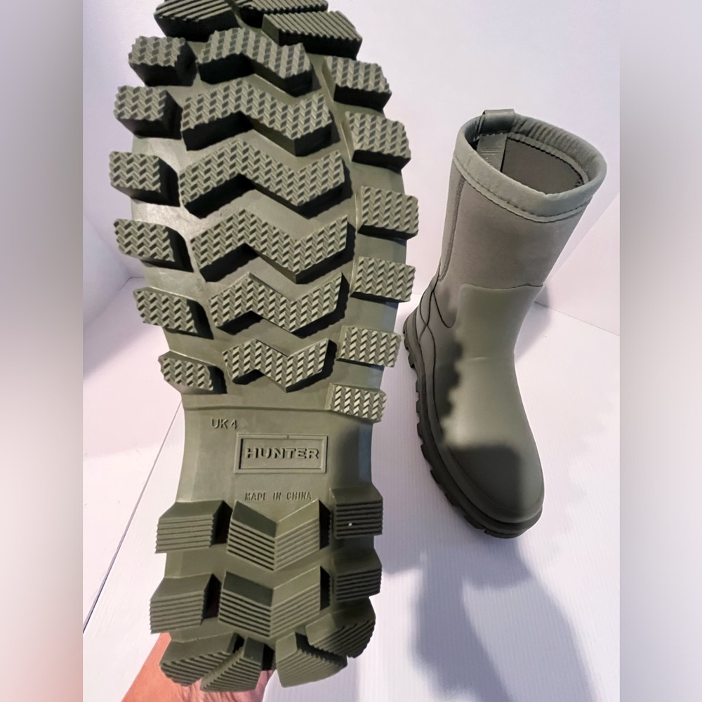 Hunter City Explorer Short Neo Slip and Water Resistant Boots -col Lichen Green - Picture 13 of 16